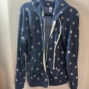 Alternative zip jacket with stars XL